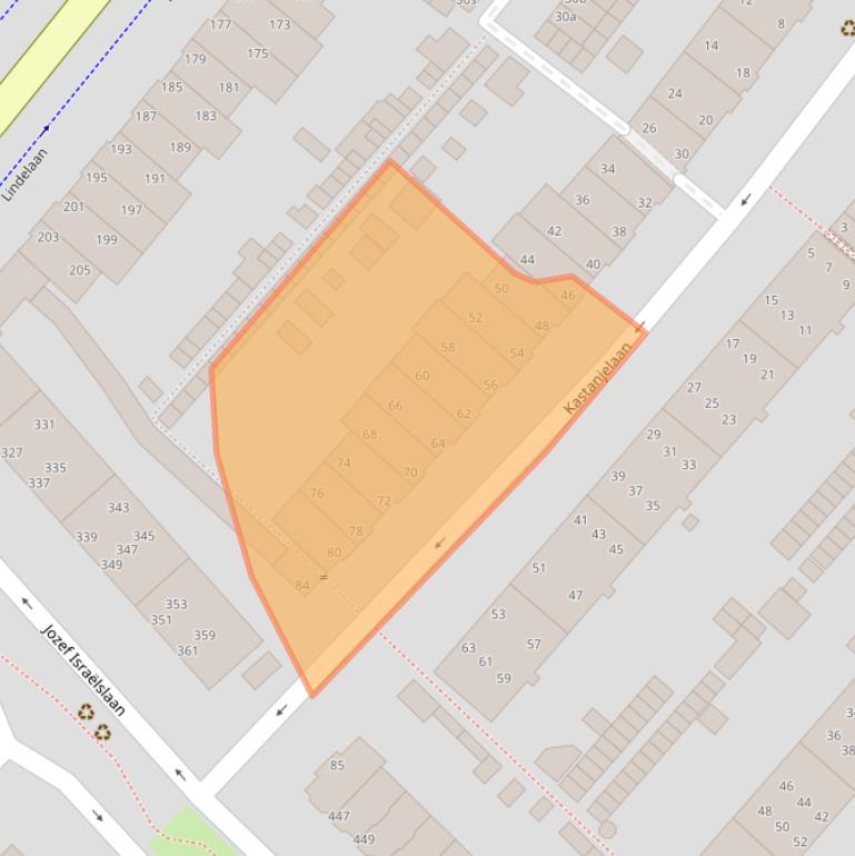 Kaart van postcodegebied 2282HX.