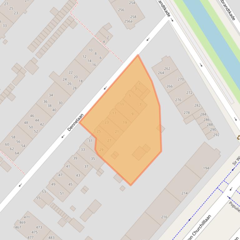 Kaart van postcodegebied 2282HZ.