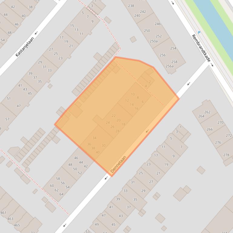 Kaart van postcodegebied 2282JB.