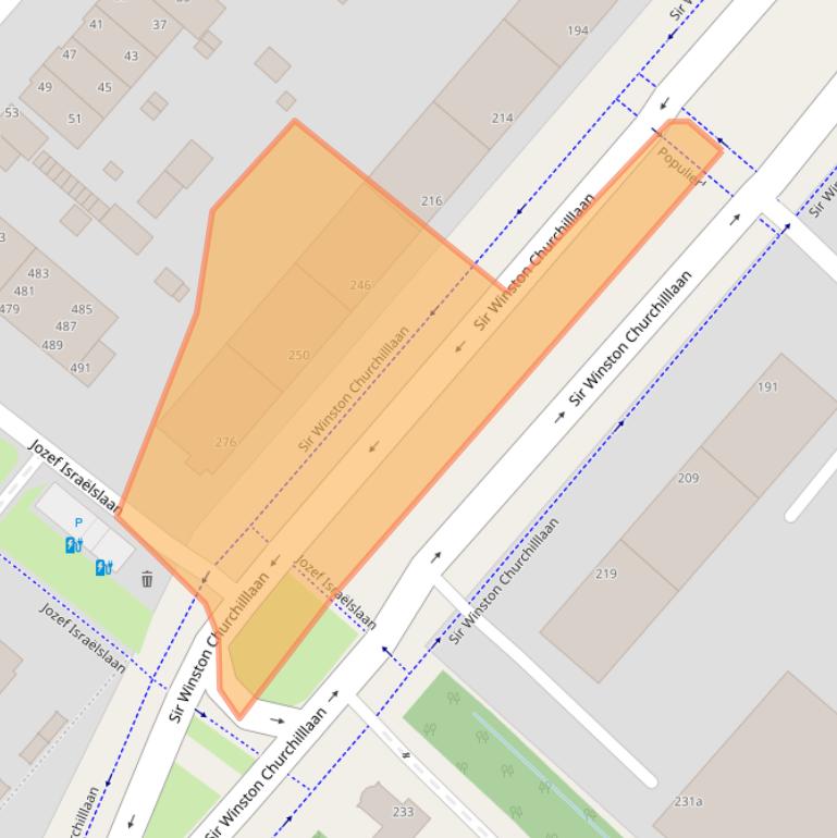 Kaart van postcodegebied 2282JK.