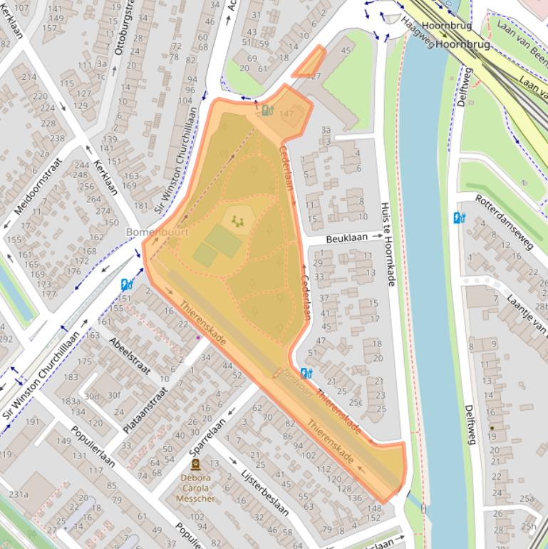 Kaart van postcodegebied 2282JN.