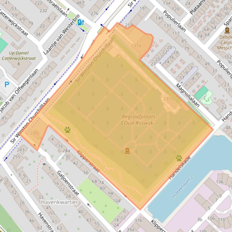 Kaart van postcodegebied 2282JS.