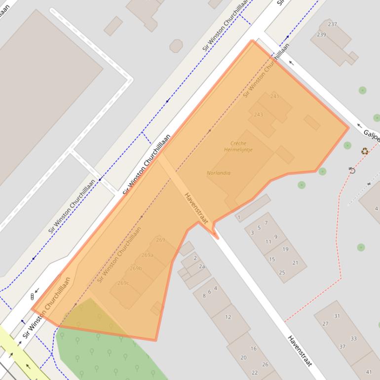 Kaart van postcodegebied 2282JT.