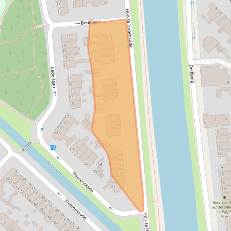 Kaart van postcodegebied 2282JW.