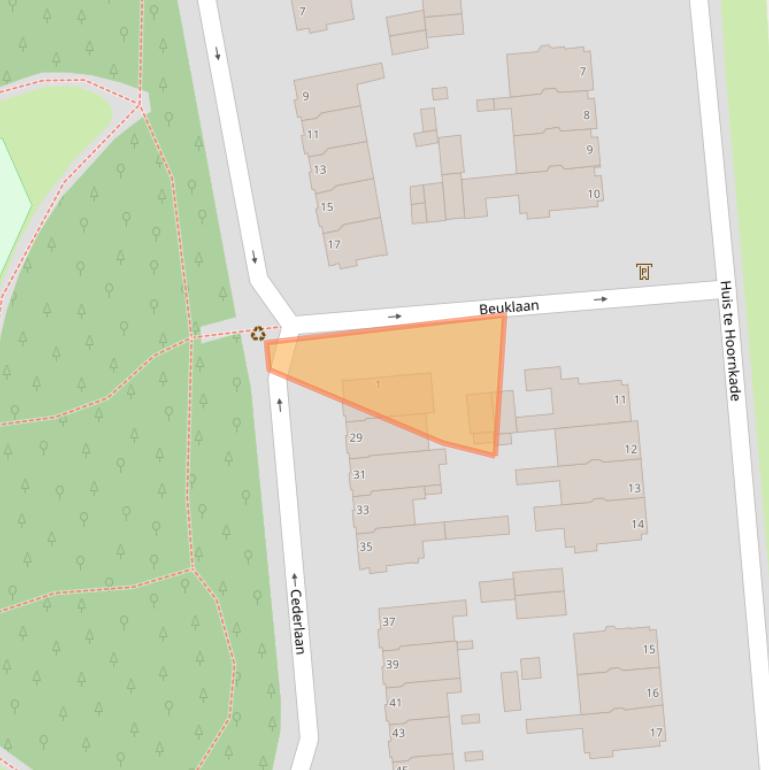 Kaart van postcodegebied 2282KD.