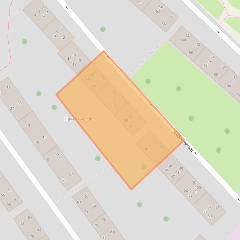 Kaart van postcodegebied 2282KN.