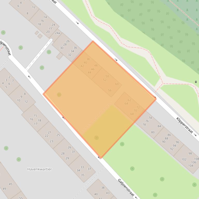 Kaart van postcodegebied 2282KS.