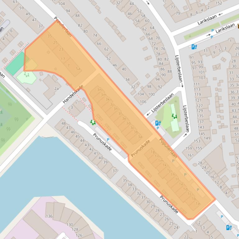 Kaart van postcodegebied 2282KX.