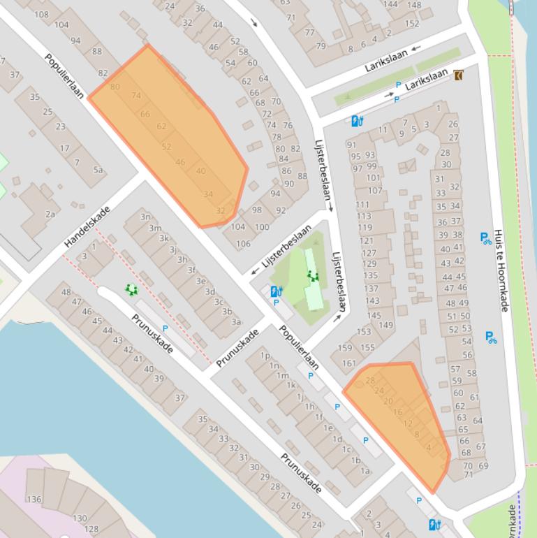 Kaart van postcodegebied 2282LC.