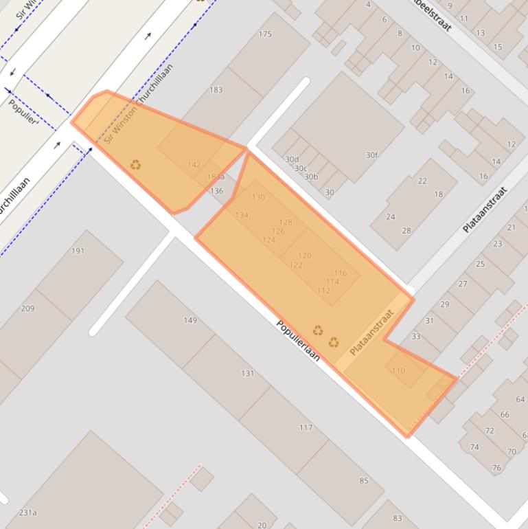 Kaart van postcodegebied 2282LE.