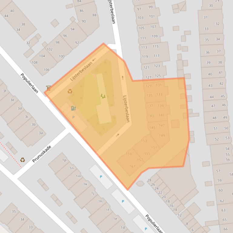 Kaart van postcodegebied 2282LK.