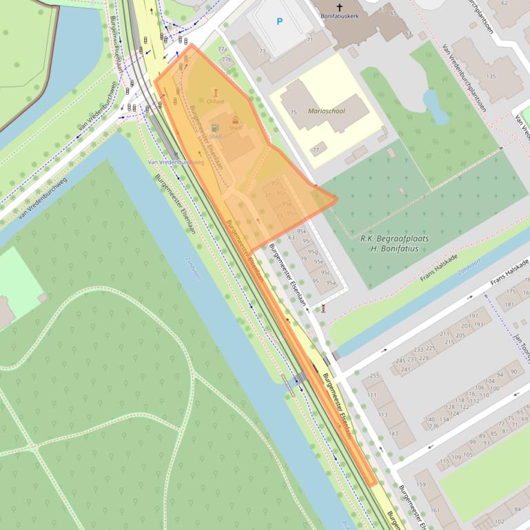 Kaart van postcodegebied 2282NA.