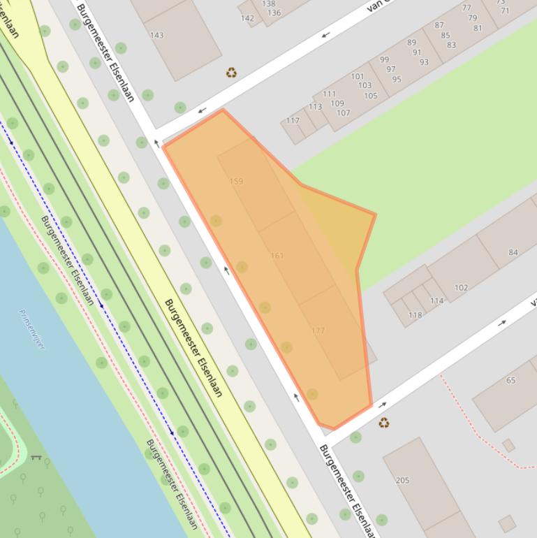 Kaart van postcodegebied 2282ND.