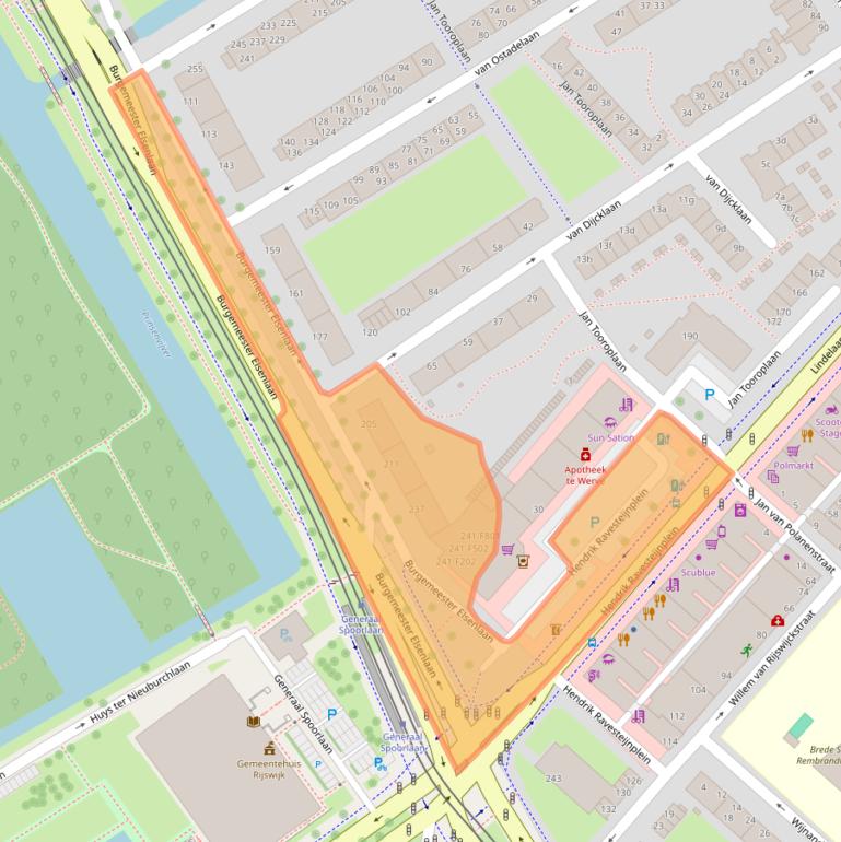 Kaart van postcodegebied 2282NE.