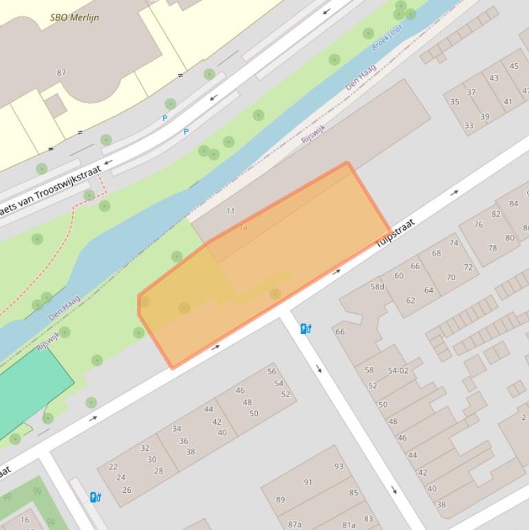 Kaart van postcodegebied 2282NK.