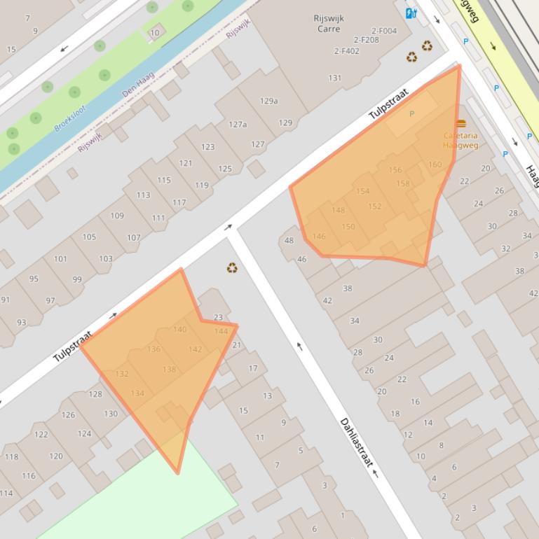 Kaart van postcodegebied 2282NV.