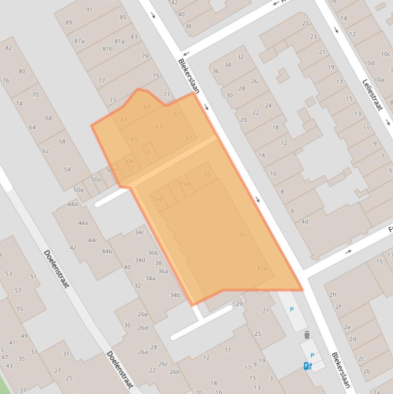 Kaart van postcodegebied 2282PA.