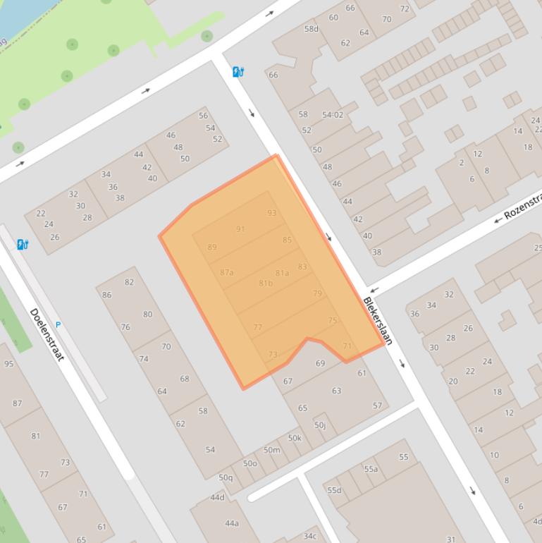 Kaart van postcodegebied 2282PB.