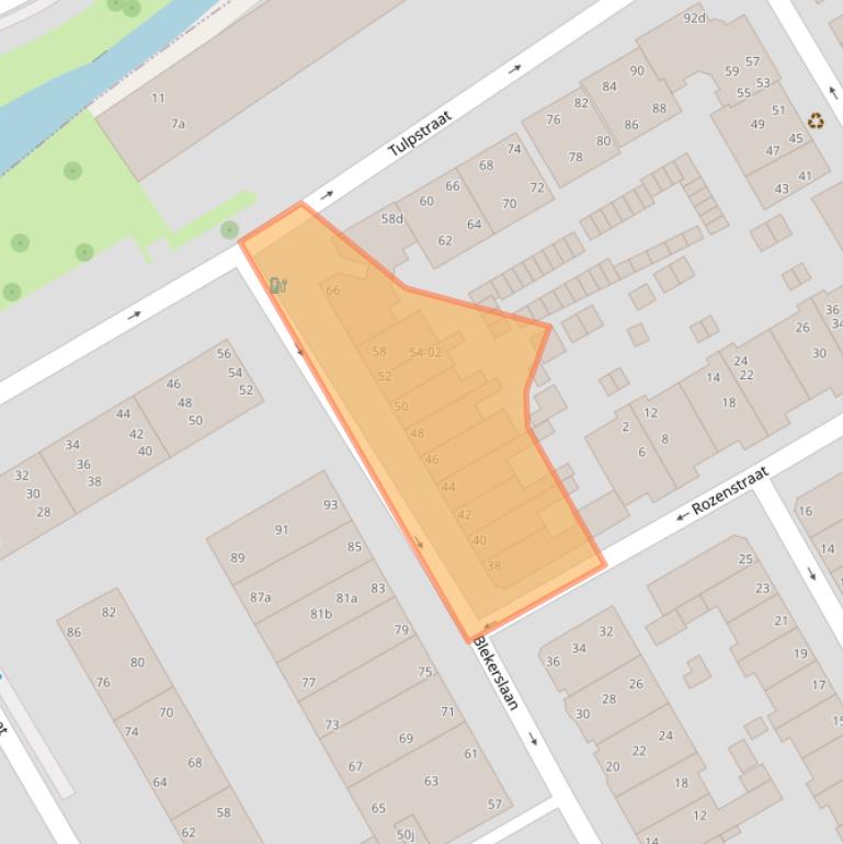 Kaart van postcodegebied 2282PD.