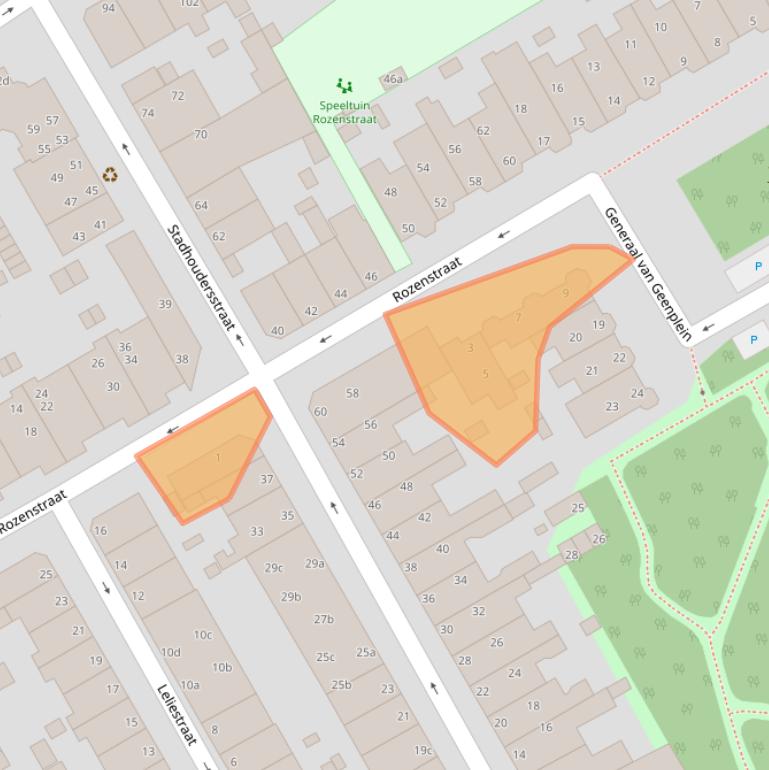 Kaart van postcodegebied 2282PE.