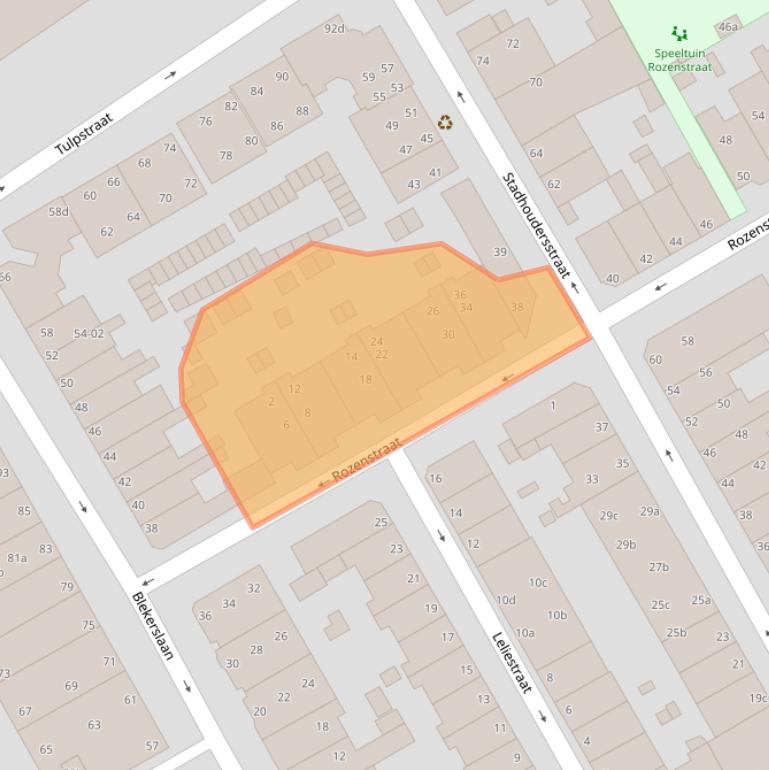 Kaart van postcodegebied 2282PG.