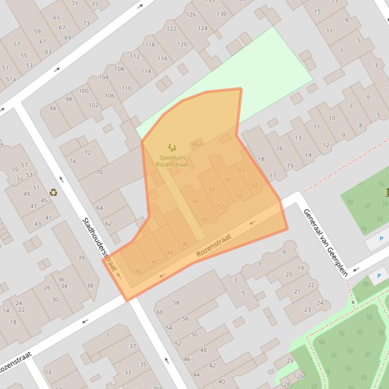 Kaart van postcodegebied 2282PH.