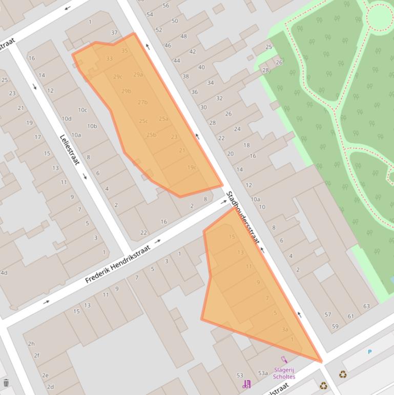 Kaart van postcodegebied 2282PM.