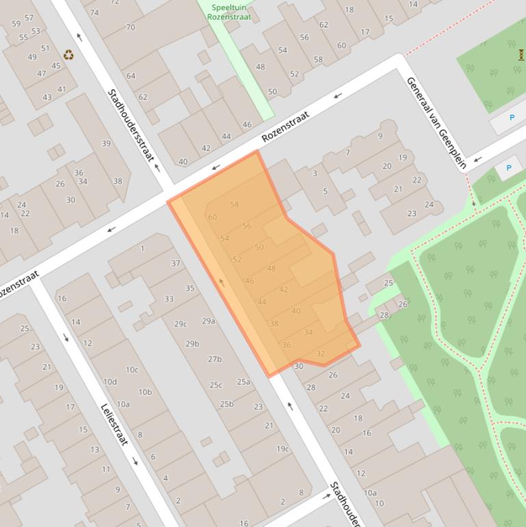 Kaart van postcodegebied 2282PR.