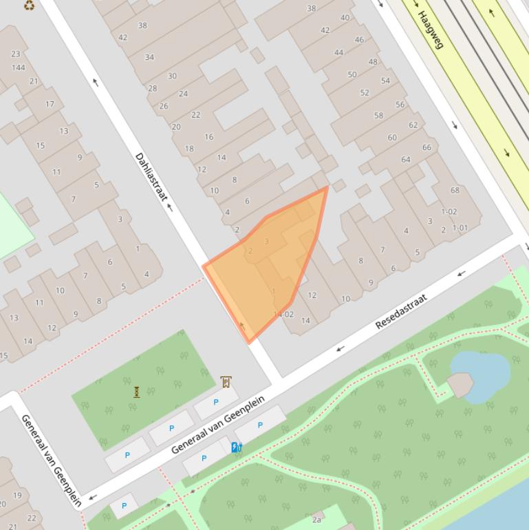 Kaart van postcodegebied 2282PT.