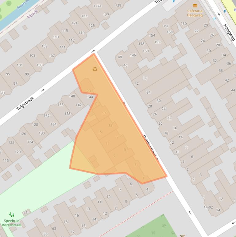 Kaart van postcodegebied 2282PX.