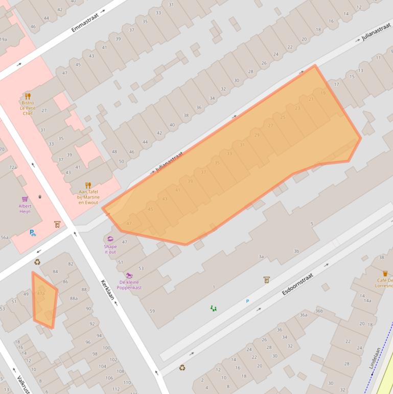 Kaart van postcodegebied 2282RL.