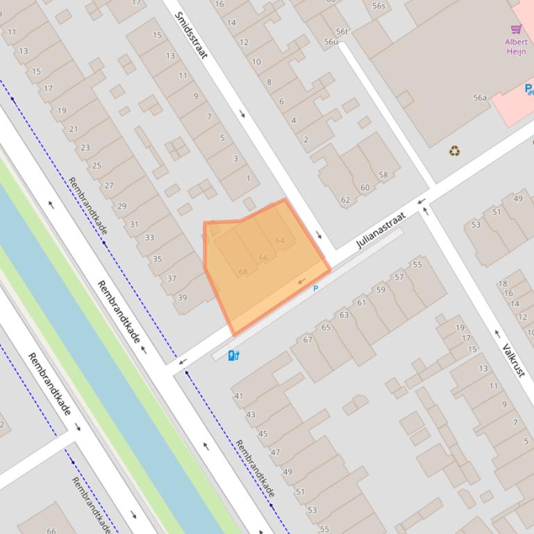 Kaart van postcodegebied 2282RS.