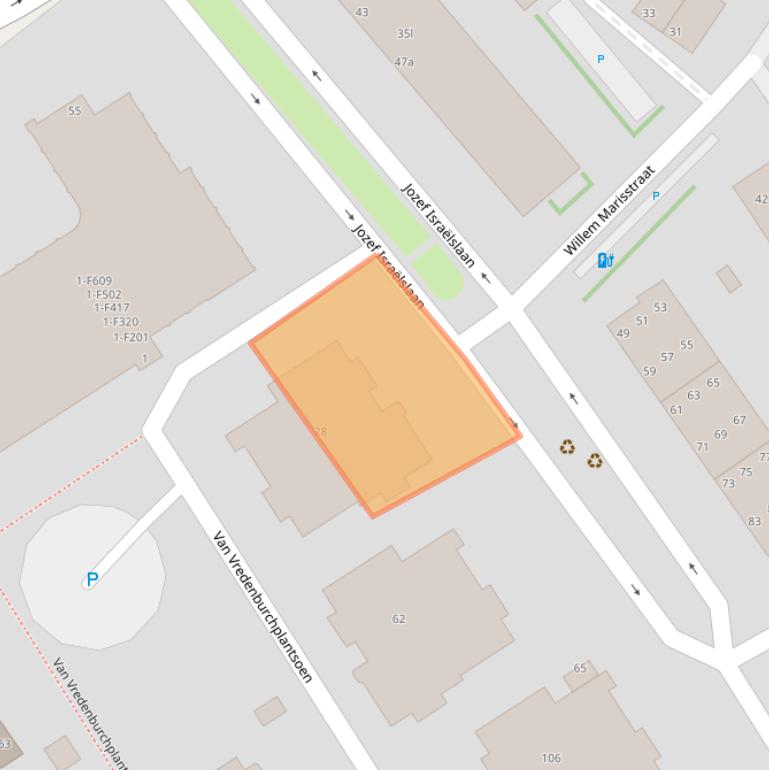 Kaart van postcodegebied 2282SL.