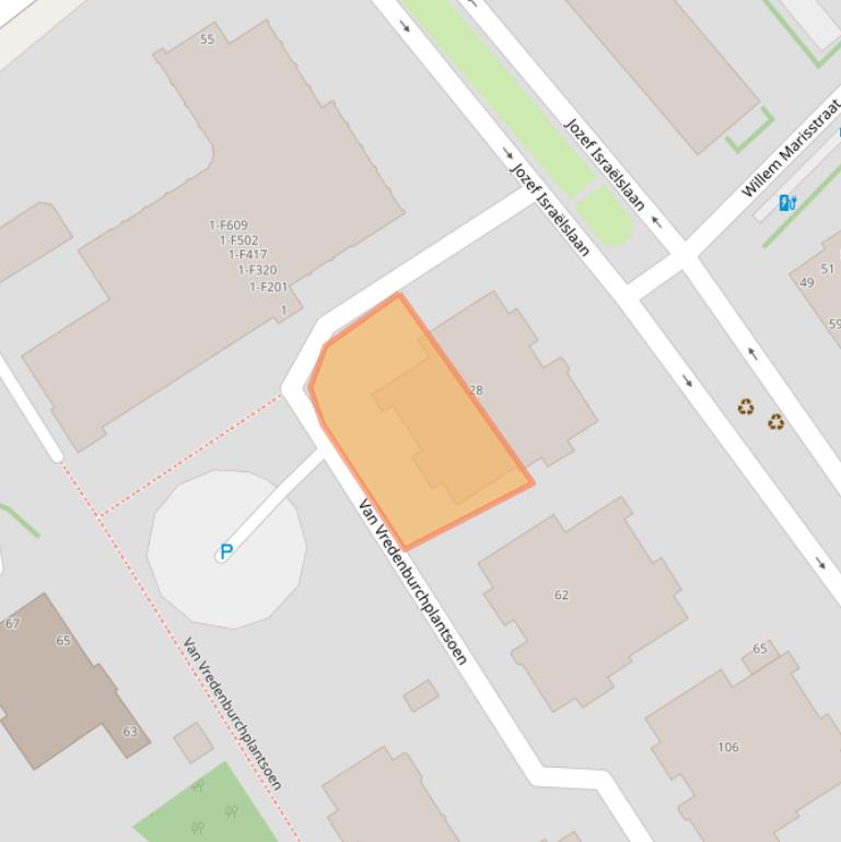 Kaart van postcodegebied 2282SM.