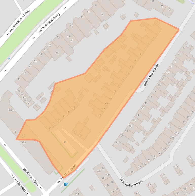 Kaart van postcodegebied 2282SN.