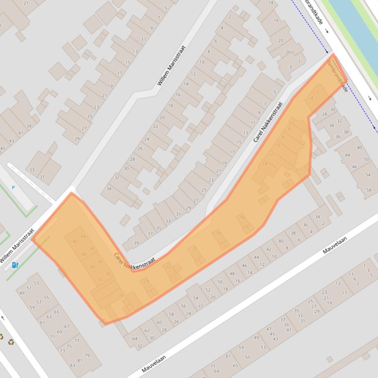 Kaart van postcodegebied 2282ST.