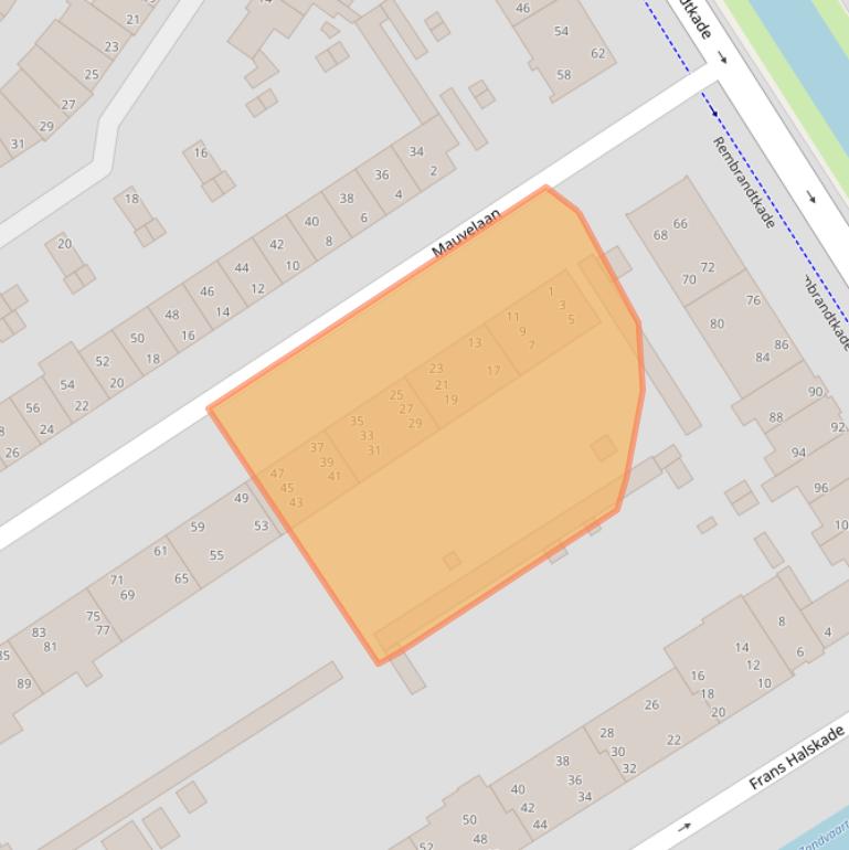 Kaart van postcodegebied 2282SV.