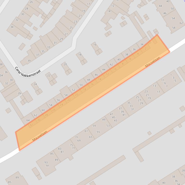 Kaart van postcodegebied 2282SX.