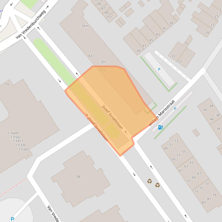 Kaart van postcodegebied 2282TA.