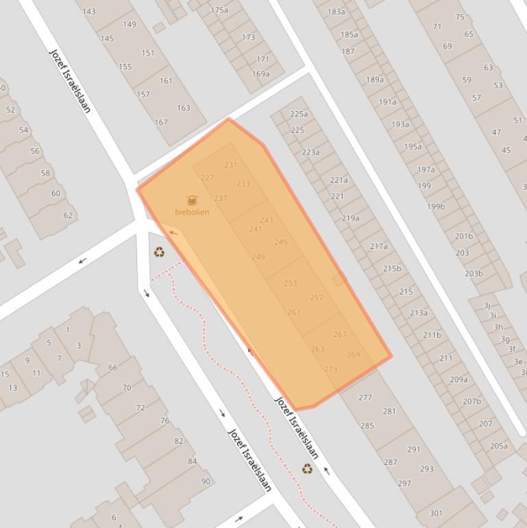 Kaart van postcodegebied 2282TG.