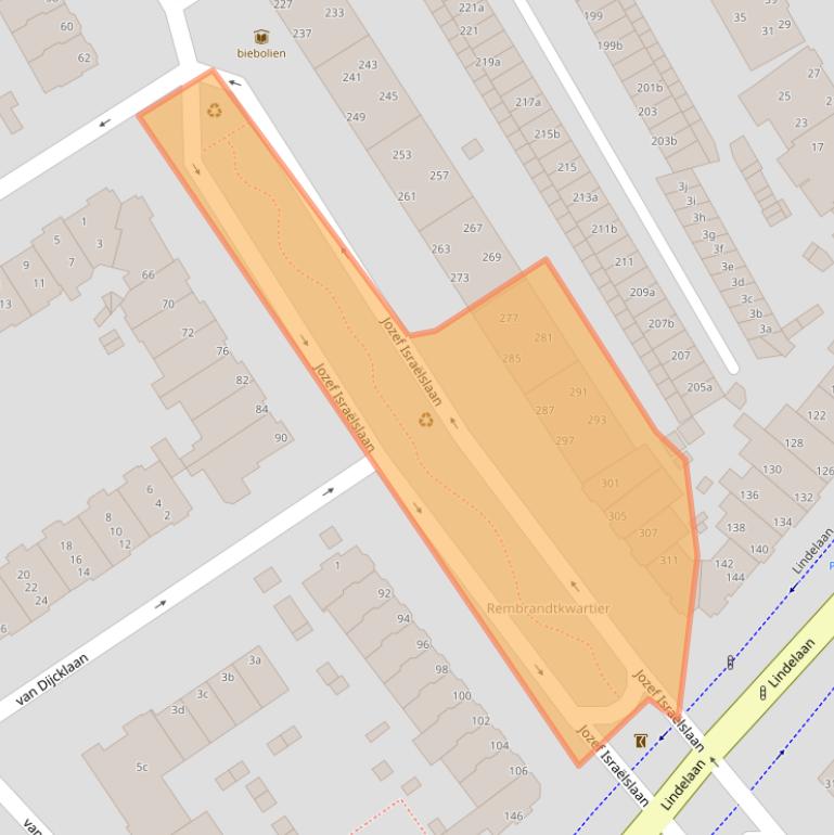 Kaart van postcodegebied 2282TH.