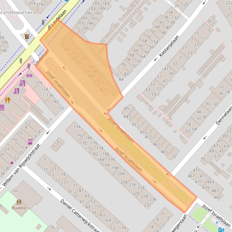 Kaart van postcodegebied 2282TJ.