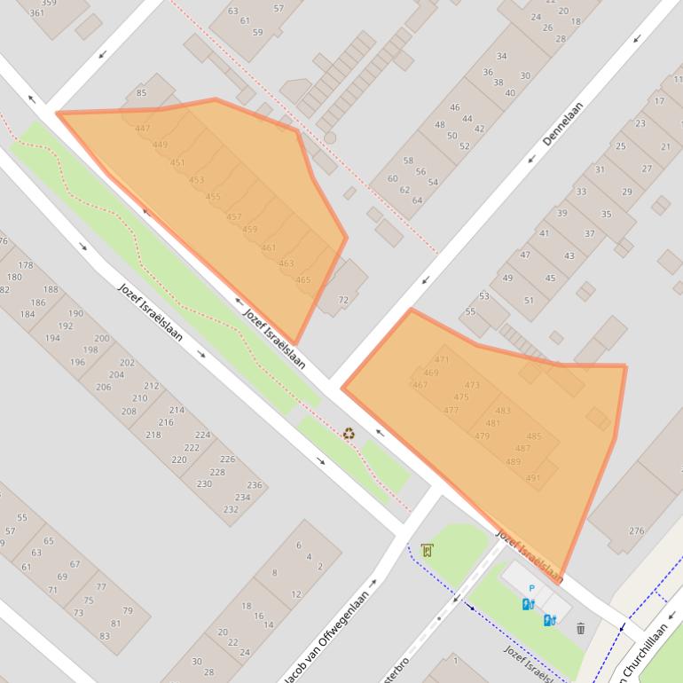 Kaart van postcodegebied 2282TK.