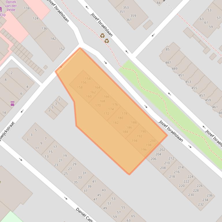 Kaart van postcodegebied 2282TP.