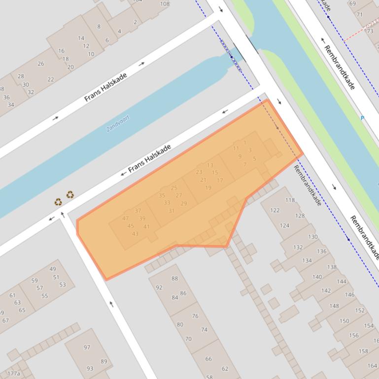 Kaart van postcodegebied 2282TS.