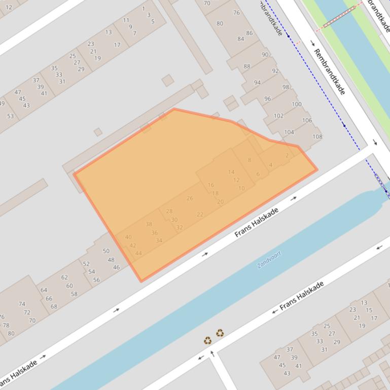 Kaart van postcodegebied 2282VA.