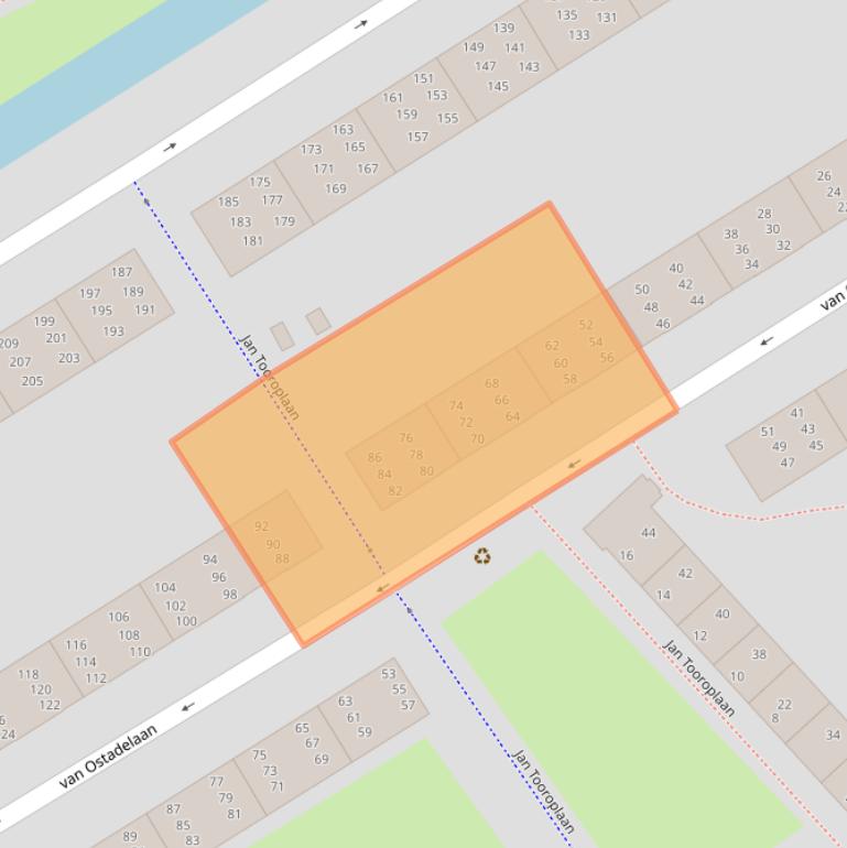 Kaart van postcodegebied 2282VK.