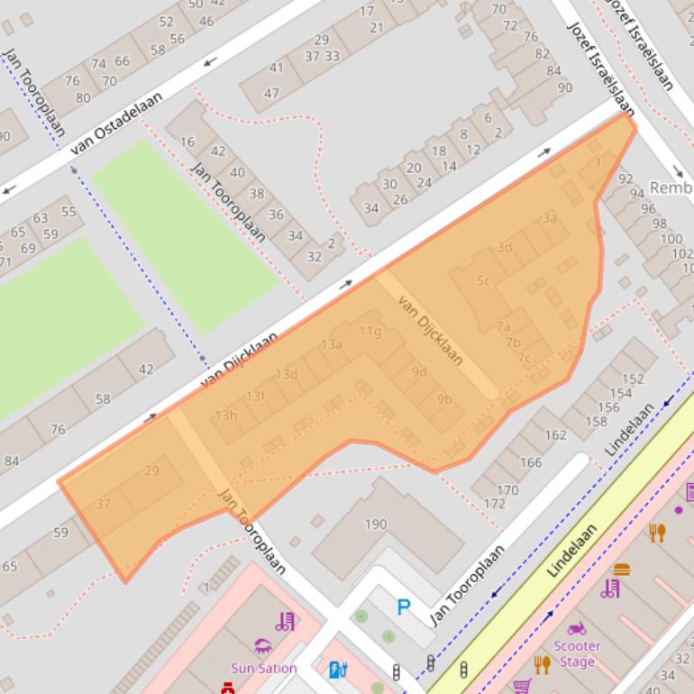 Kaart van postcodegebied 2282VM.