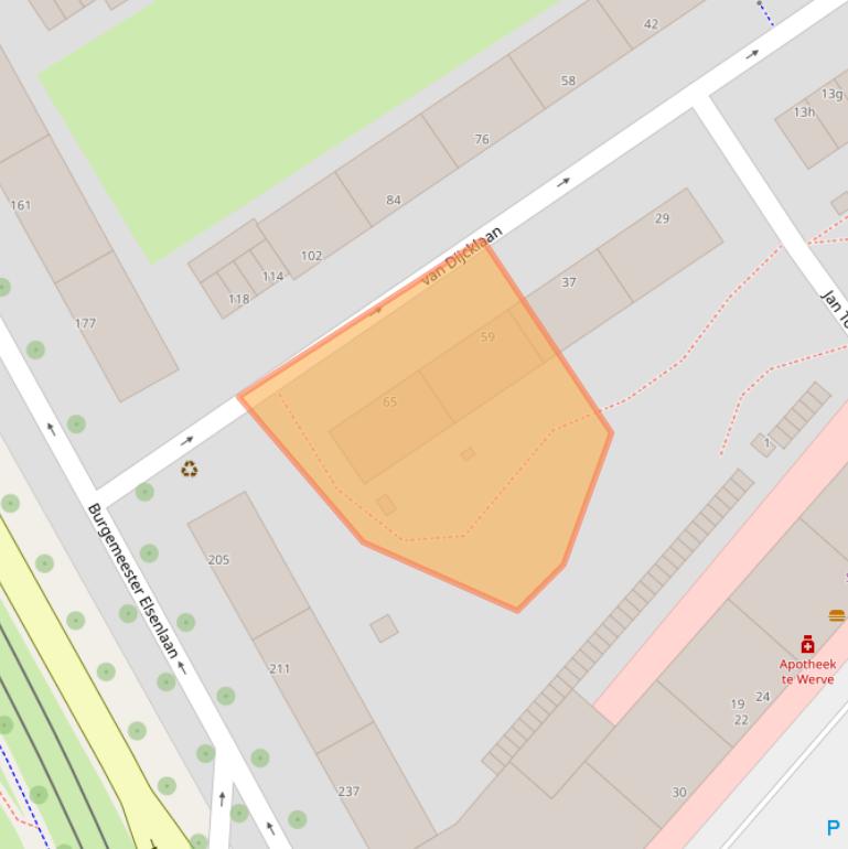 Kaart van postcodegebied 2282VN.