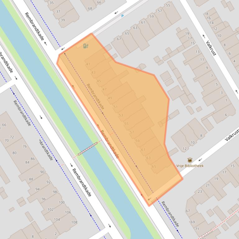 Kaart van postcodegebied 2282VV.